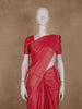 Rani Pink Leaf Motif Banarasi Silk Saree - Diadem