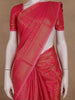 Rani Pink Leaf Motif Banarasi Silk Saree - Diadem