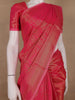 Rani Pink Leaf Motif Banarasi Silk Saree - Diadem