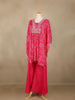 Rani Pink Printed Georgette Palazzo Salwar Suit - Diadem