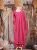 Rani Pink Sequin Embroidered Design Cotton Anarkali Salwar Suit