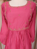 Rani Pink Sequin Embroidered Design Cotton Anarkali Salwar Suit