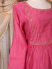 Rani Pink Sequin Embroidered Design Cotton Anarkali Salwar Suit