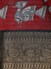 Red Bird Design Tussar Silk Saree - Diadem
