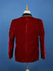 Red Crystal Embellished Velvet Men's Suit with Chain Detail - Diadem