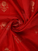 Red Floral Butta  Woven Katan Banarasi Saree