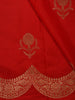 Red Floral Butta  Woven Katan Banarasi Saree