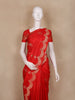 Red Floral Butta  Woven Katan Banarasi Saree