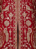Red Floral Embroidered Design Chiffon Palazzo Suit with Dupatta