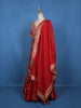 Red Floral Embroidered Silk Bridal Lehenga Set With Zari Dupatta