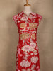 Red Floral Printed Cotton Kurti