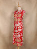Red Floral Printed Cotton Kurti