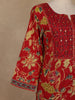Red Floral Printed Cotton Salwar Suit with Dupatta – Daily & Festive Wear - Diadem