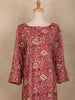 Red Floral Printed Design Cotton Kurti