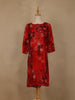 Red Floral Printed Rayon Kurti - Diadem