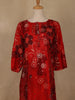 Red Floral Printed Rayon Kurti - Diadem