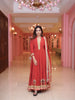 Red Floral Printed Synthetic Salwar Suit - Diadem
