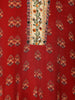 Red Floral Printed Synthetic Salwar Suit - Diadem