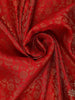 Red Floral Woven Banarasi Silk Saree - Diadem