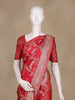 Red Floral Woven Banarasi Silk Saree - Diadem