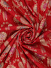 Red Floral Woven Banarasi Silk Saree With Zari Border - Diadem