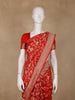 Red Floral Woven Design Pure Banarasi Saree - Diadem