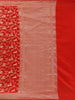 Red Floral Woven Design Pure Banarasi Saree - Diadem