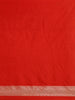 Red Floral Woven Design Pure Banarasi Saree - Diadem