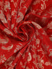 Red Floral Woven Design Pure Banarasi Saree - Diadem