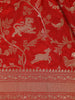 Red Floral Woven Design Pure Banarasi Saree - Diadem