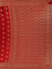 Red Paisley Woven Banarasi Silk Saree - Diadem