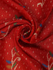 Red Pochampally Ikat Design Cotton Saree with Zari Border