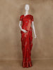 Red Pochampally Ikat Design Cotton Saree with Zari Border