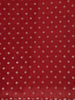 Red Stripes And Floral Woven Banarasi Silk Saree With Zari Border - Diadem