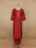 Red Diamond Designed Cotton Salwar Suit - Diadem