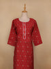 Red Diamond Designed Cotton Salwar Suit - Diadem