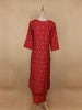 Red Diamond Designed Cotton Salwar Suit - Diadem