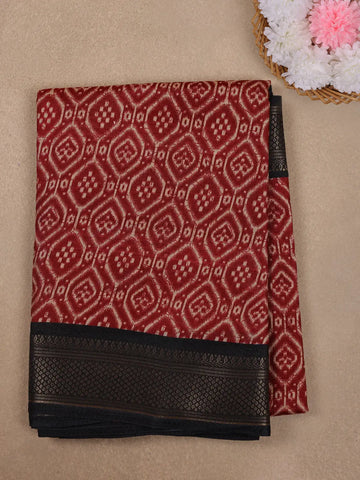 Red Diamond Prints Fancy Georgette Saree - Diadem