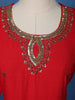 Red Embroidered Jacquard Straight Cut Salwar Suit - Diadem