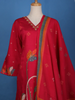 Red Floral Designed Cotton Salwar Suit - Diadem