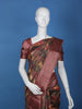 Red Floral Designed Chanderi Cotton Saree - Diadem