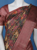 Red Floral Designed Chanderi Cotton Saree - Diadem
