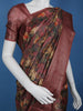Red Floral Designed Chanderi Cotton Saree - Diadem