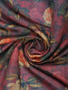 Red Floral Designed Chanderi Cotton Saree - Diadem
