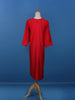 Red Floral Designed Cotton Kurti - Diadem