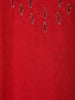 Red Floral Designed Cotton Kurti - Diadem