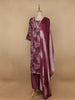Red Floral Designed Cotton Salwar Suit - Diadem