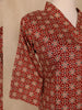 Red Floral Designed Cotton Salwar Suit - Diadem