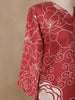 Red Floral Designed Cotton Salwar Suit - Diadem