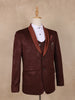 Red Floral Designed Men's Suit for Reception - Diadem